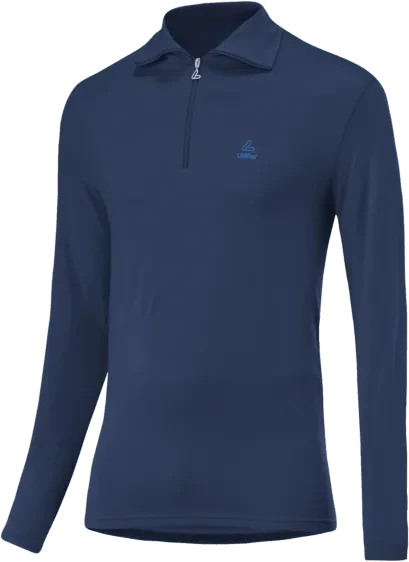 Löffler Midlayer Turtle Transtex Poloshirt langarm dark blue (Herren)