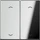 Jung Wippe 2fach, F10, mit Pfeilsymbolen, Serie LS, Glanzchrom (GCR 102 P)