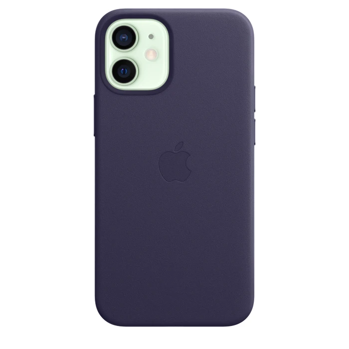 Apple Leder Case mit MagSafe für iPhone 12 Mini dunkelviolett