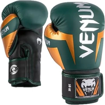 Venum Elite Boxhandschuhe grün/bronze/silber