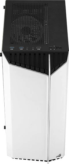 AeroCool Bionic V2, weiß, Lüfter LED RGB, Glasfenster