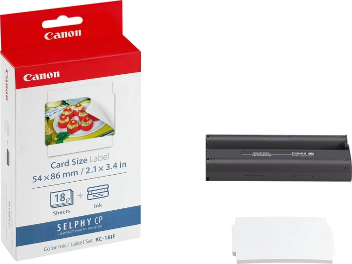 Canon KC-18IF Color Photopack Fotopapier, 54x86mm, 18 Blatt