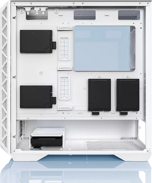 Montech Air 903 Base White, weiß, Glasfenster