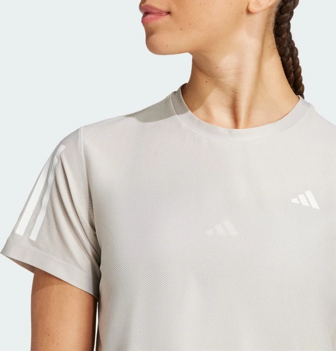 adidas Own The Run Laufshirt kurzarm beige (Damen)