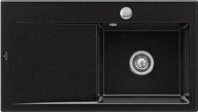 Villeroy & Boch Subway Style 50 Einbau Becken rechts mit Ablauffernbedienung chromite