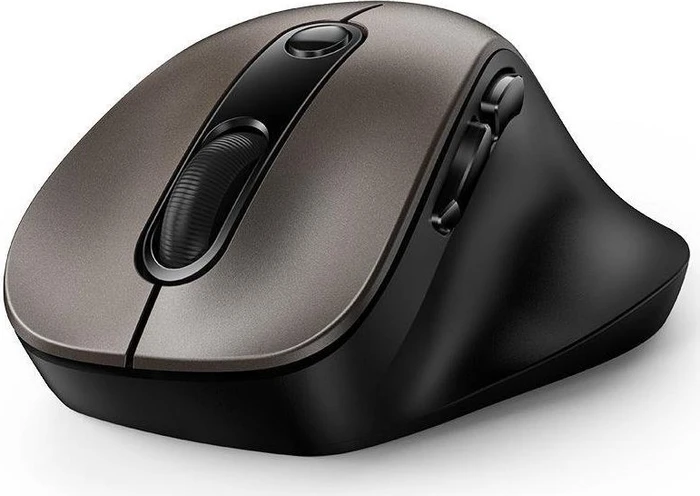 Genius Ergo 9000S Wireless Bluetooth Mini Ergo Silent Mouse Champagne Titanium, USB/Bluetooth