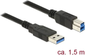 DeLOCK USB-A 3.0 [Stecker] auf USB-B 3.0 [Stecker] Adapterkabel, 1.5m (85067)