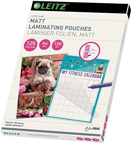 Leitz Laminierfolien, A4, 2x 125µm, matt, 100 Stück