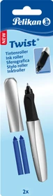 Pelikan Twist Tintenroller (Mine) silber, Rechts- und Linkshänder, Blister