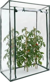 Relaxdays PVC Foliengewächshaus 100x50cm grün