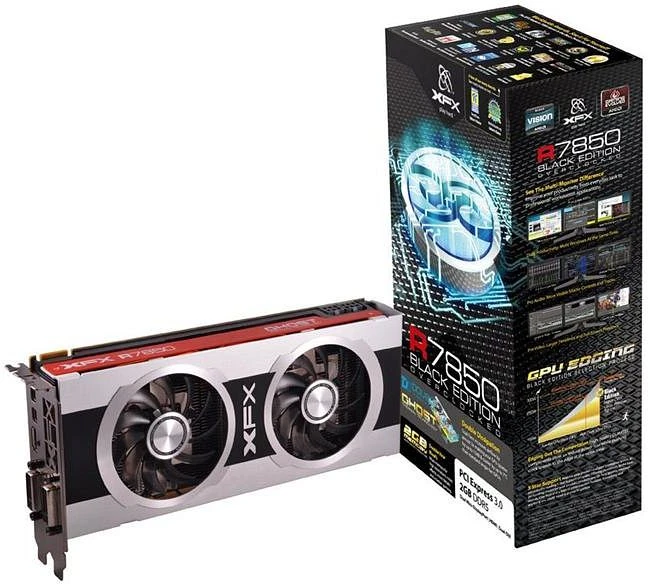 XFX Radeon HD 7850 Black Edition Dual Fan, 2GB GDDR5, 2x DVI, HDMI, 2x mDP