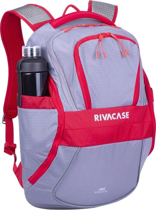 RivaCase 5225 Mercantour ECO 15.6" Laptop-Rucksack, grau/rot