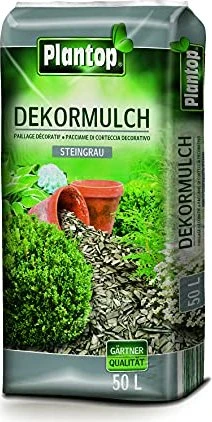 Plantop Rindenmulch Dekor 10-40mm steingrau, 50l