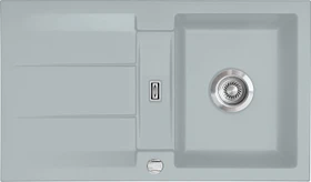 systemceram Genea 87 F Einbau Becken reversibel mit Ablauffernbedienung titan