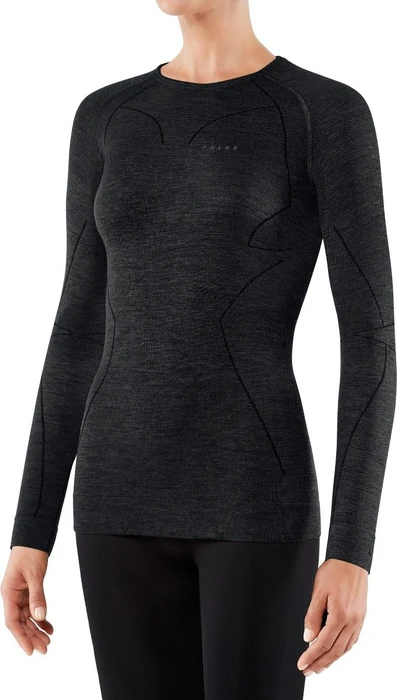 Falke Wool-Tech Funktionsshirt langarm schwarz (Damen)