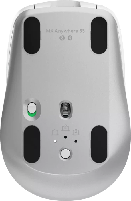 Logitech MX Anywhere 3S Pale Grey, weiß/grau, Logi Bolt, USB/Bluetooth
