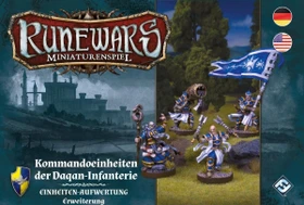 Runewars Miniaturenspiel - Kommandoeinheiten der Daqan-Infanterie Einheiten-Aufwertung-Erweiterung