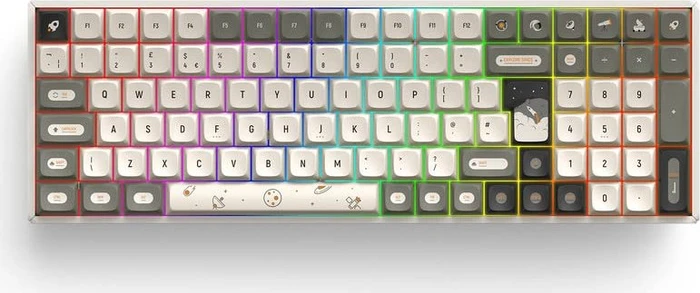 iQunix F97 Hitchhiker Wireless, 96%, LEDs RGB, MX RGB BLUE, USB/Bluetooth, UK
