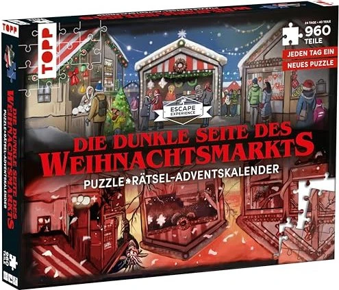 frechverlag Escape Experience Puzzle-Rätsel Adventskalender - Der geheimnisvolle Weihnachtsmarkt