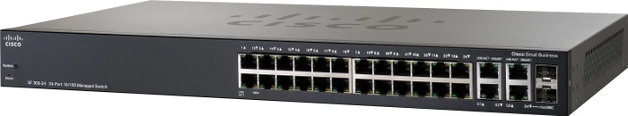 Cisco SF300 Rackmount Managed Switch, 24x RJ-45, 2x RJ-45/SFP