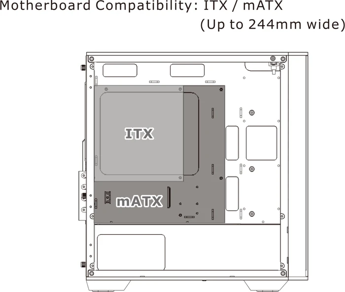 Thermaltake Divider 170 TG ARGB, schwarz, Glasfenster