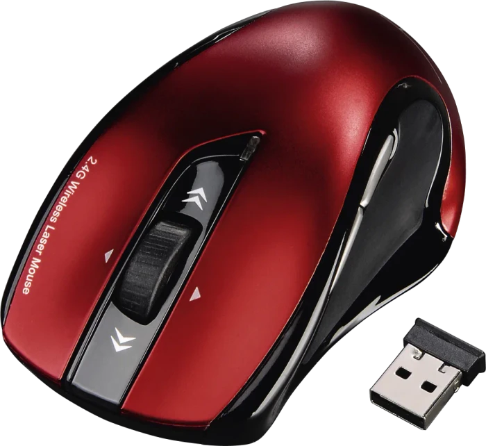 Hama Mirano Wireless Laser Mouse rot, USB