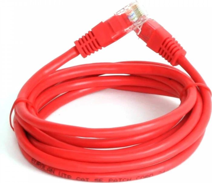 EFB Elektronik PVC CCA Patchkabel, Cat5e, U/UTP, RJ-45/RJ-45, 3m, rot