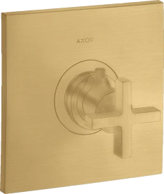 Hansgrohe Axor Citterio Thermostat HighFlow Unterputz mit Kreuzgriff brushed gold optic