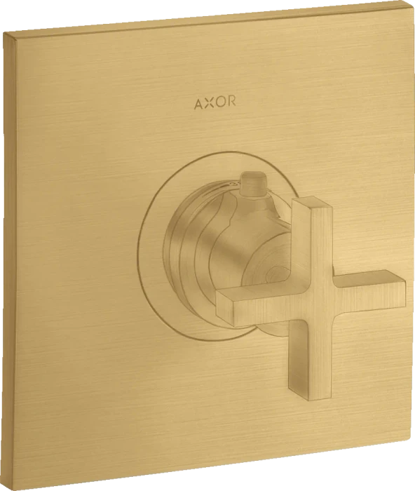 Hansgrohe Axor Citterio Thermostat HighFlow Unterputz mit Kreuzgriff brushed gold optic