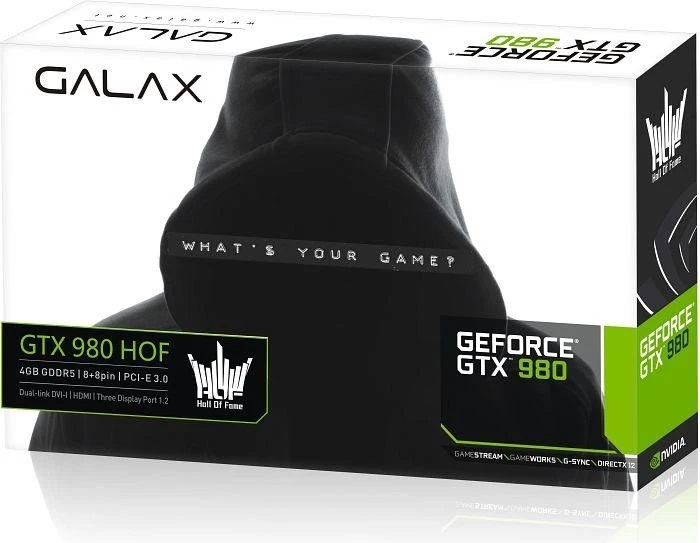 KFA2 GeForce GTX 980 Hall Of Fame, 4GB GDDR5, DVI, HDMI, 3x DP