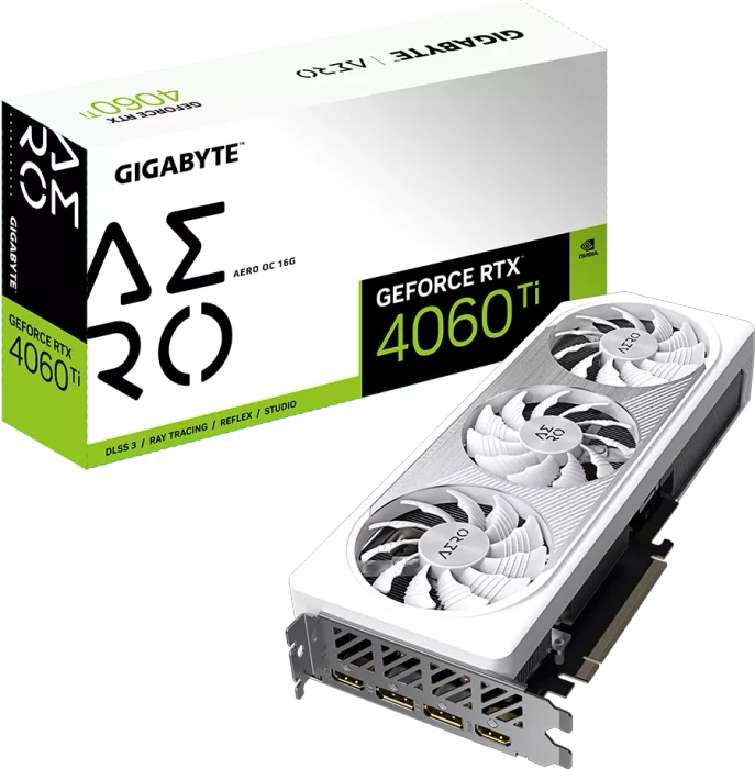 GIGABYTE GeForce RTX 4060 Ti Aero OC 16G, 16GB GDDR6, 2x HDMI, 2x DP