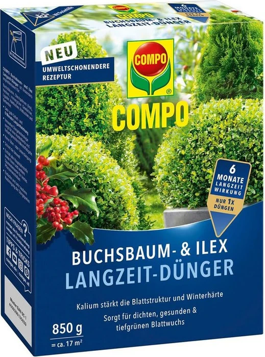 Compo Buchsbaum- und Ilex-Langzeitdünger, 850g