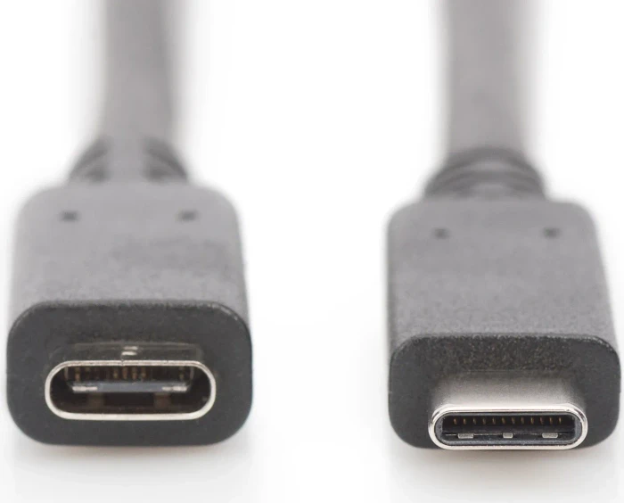 Digitus USB 3.1 Verlängerungskabel, USB-C [Stecker] auf USB-C [Buchse], 0.7m schwarz