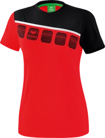 Erima 5-C Funktionsshirt kurzarm rot/schwarz/weiß (Damen)
