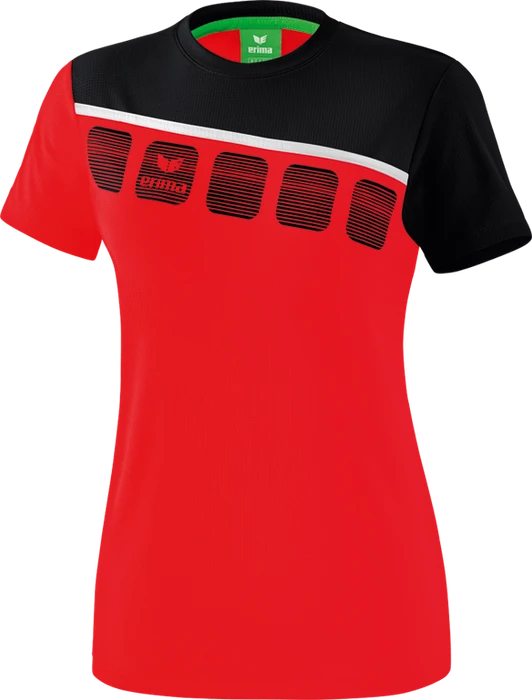 Erima 5-C Funktionsshirt kurzarm rot/schwarz/weiß (Damen)