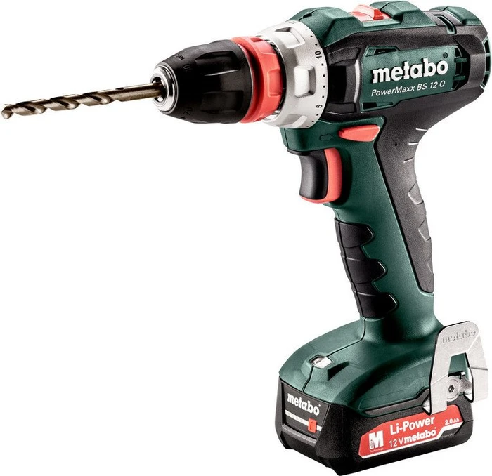 Metabo PowerMaxx BS 12 Q Akku-Bohrschrauber inkl. Koffer + 2 Akkus 2.0Ah