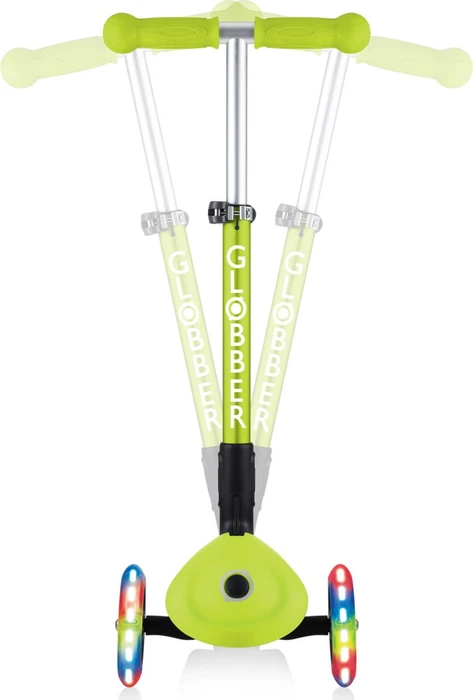 Globber Foldable Lights Kickboard lime green