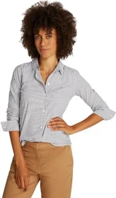 Tommy Hilfiger Relaxed Fit Popeline Hemd langarm classic ithaka/dark blue (Damen)