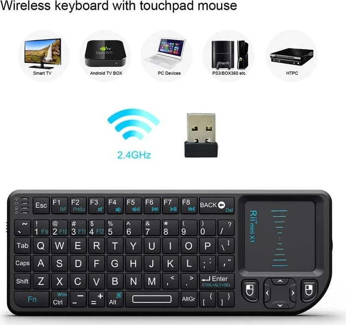 Riitek Rii Mini Wireless Keyboard X1, USB, UK
