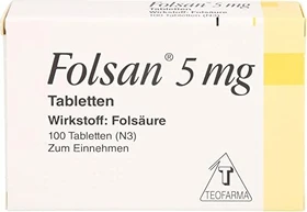 Teofarma Folsan 5mg Tabletten, 100 Stück
