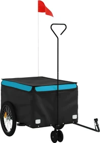 vidaXL Transport 124x53cm Fahrradanhänger schwarz/blau