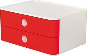 HAN Allison Smartbox Schubladenbox, 2 Schubladen, A5, cherry red/weiß