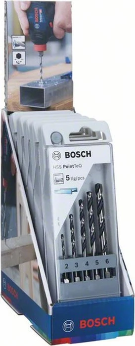 Bosch Professional HSS PointTeQ Spiralbohrer mit Sechskantschaft