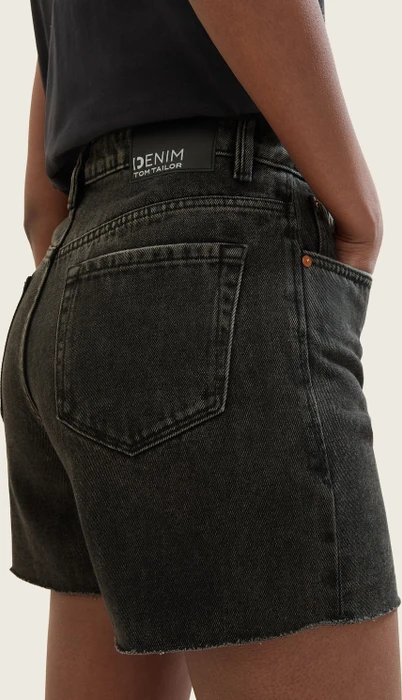 Tom Tailor Mom Jeansshorts Jeans clean dark stone black denim (Damen)