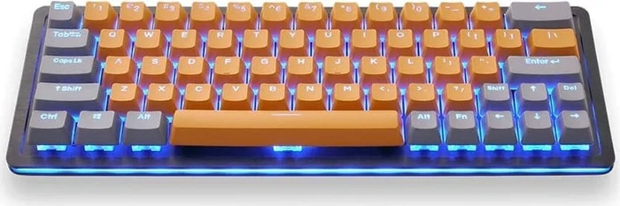Mountain Mineral Keycap Set, Kunststoff (PBT) Double-Shot, grau/orange, 113 Tasten (104+9), ANSI-US