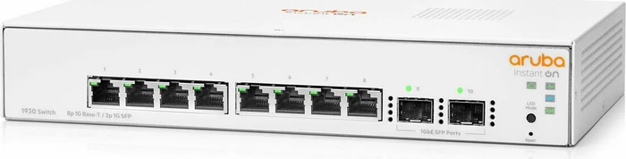 HPE Aruba Instant On 1930 Desktop Gigabit Smart Switch, 8x RJ-45, 2x SFP
