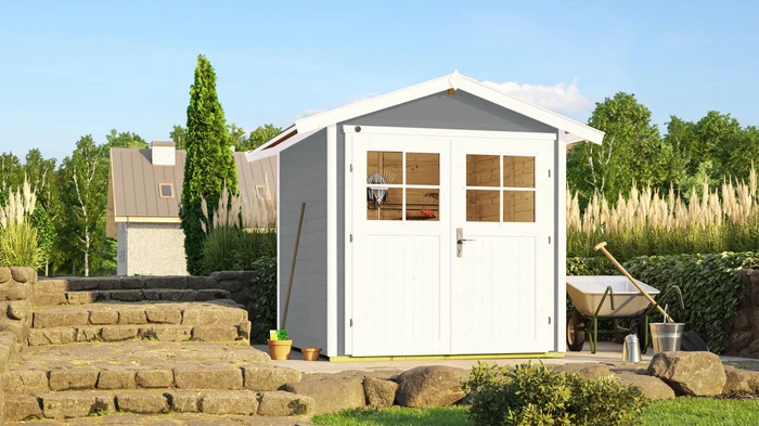 Weka 224 205x109cm Gerätehaus grau