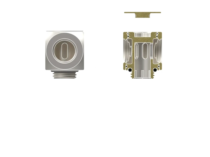 Thermal Grizzly DeltaMate Rotary T-Verteiler G1/4", matt nickel