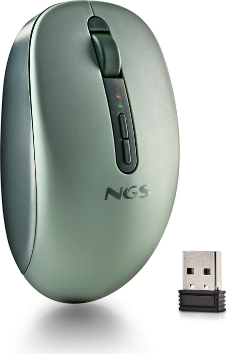 NGS Fog Dual Green Wireless Mouse, grün, USB/Bluetooth