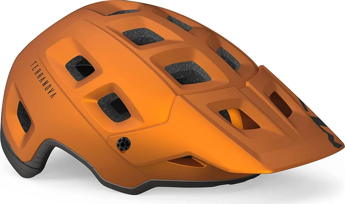 MET Terranova Helm orange titanium metallic matt